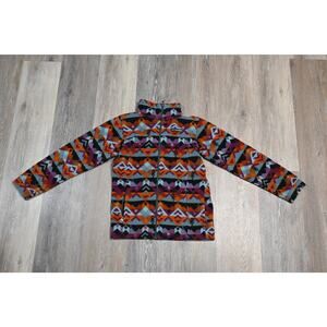 Columbia Youth Medium Fleece Jacket Geometric Aztec Full Zip Kids